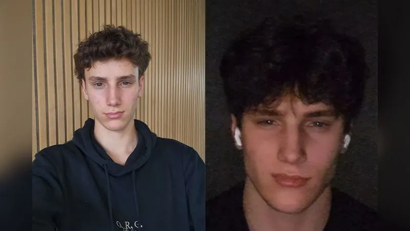 Orka before and after looksmaxxing – front-facing comparison showing facial improvements