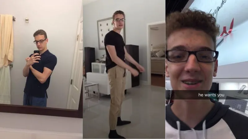 ZyzzReincarnate early in his looksmaxxing journey, mirror selfies showing initial physique progress