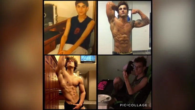 ZyzzReincarnate looksmaxxing transformation collage inspired by Zyzz
